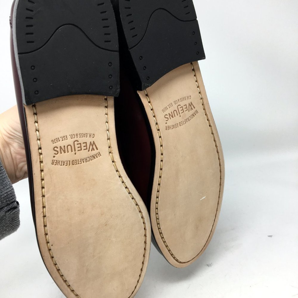 Bass Weejuns Men Whitney Cordovan Penny Loafer 9.5 - Picture 10 of 13